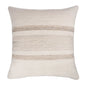 20" Black Gray and White Striped Throw Pillow