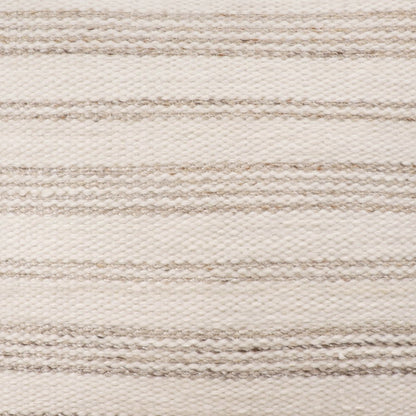 20" Blue and White Striped Throw Pillow