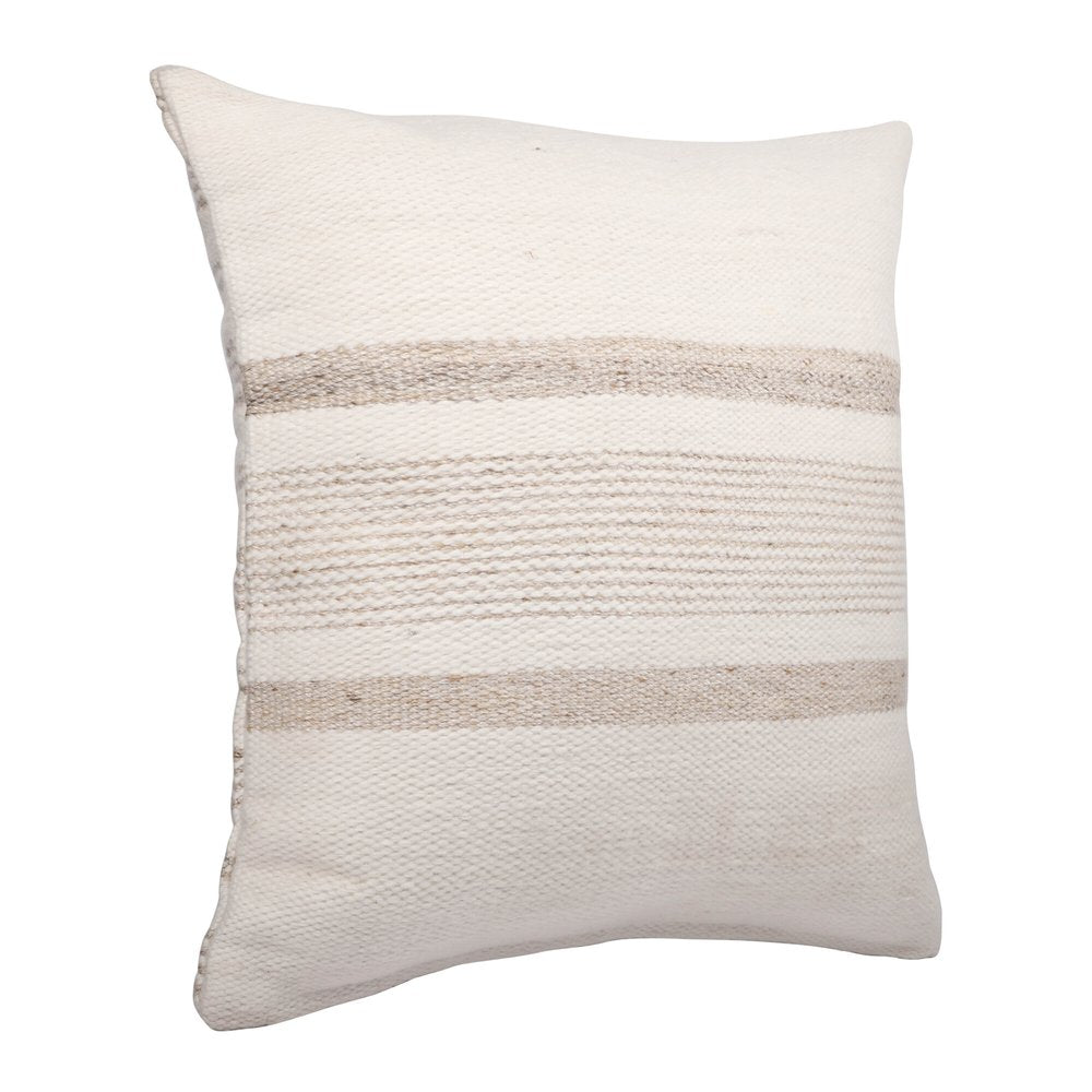 20" Blue and White Striped Throw Pillow