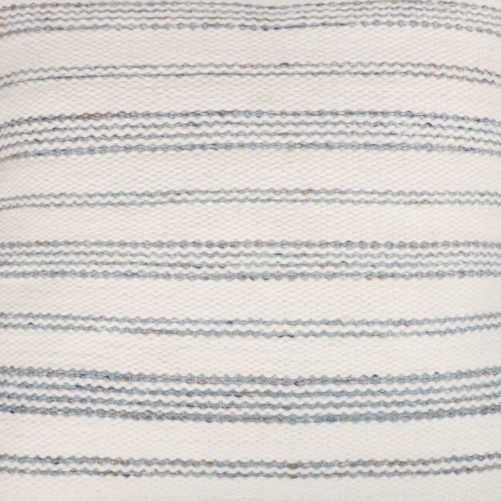 20" Blue and White Striped Throw Pillow
