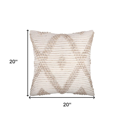 20" Blue Geometric Throw Pillow