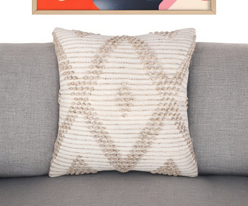 20" Blue Geometric Throw Pillow