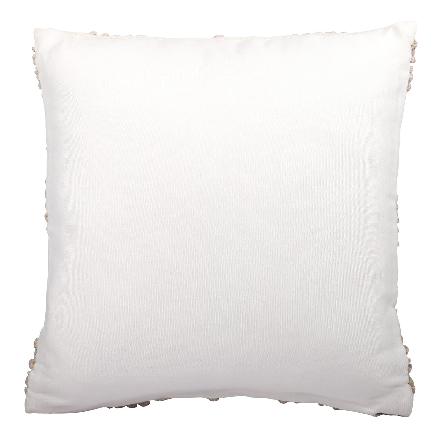 20" White and Natural Diamond Throw Pillow