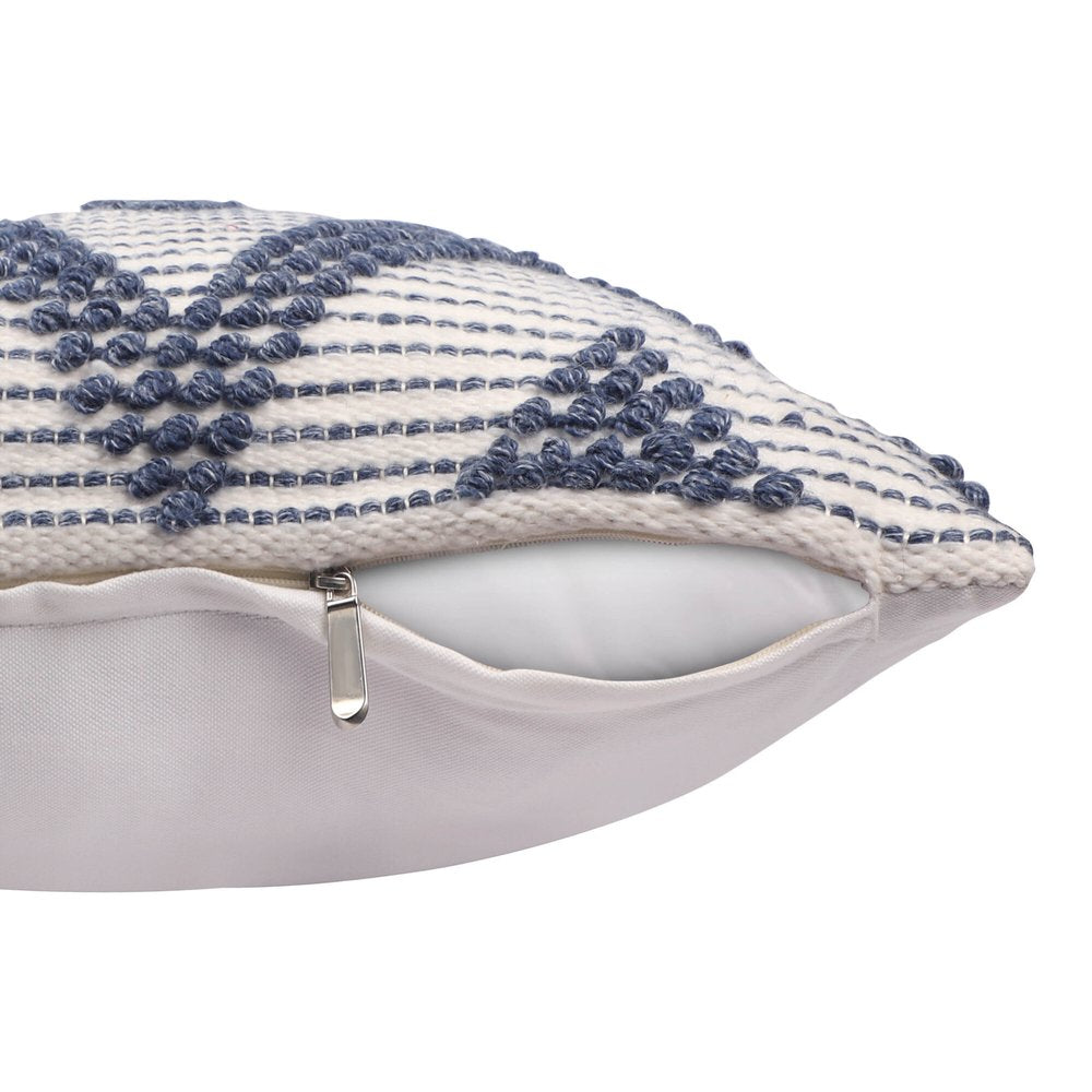 20" Blue Geometric Throw Pillow
