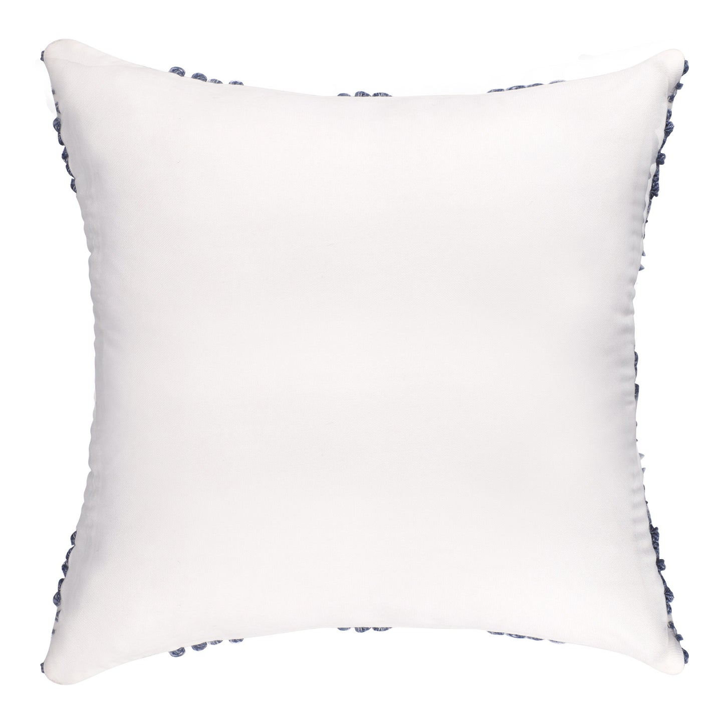 20" White and Natural Diamond Throw Pillow