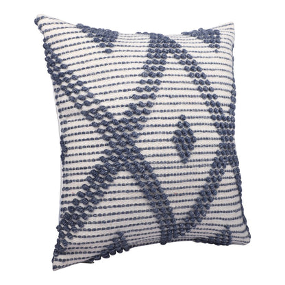 20" Blue Geometric Throw Pillow