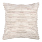 20" White and Natural Geometric Throw Pillow