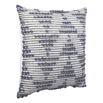 20" White and Natural Geometric Throw Pillow