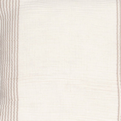 22" Blue Striped Cotton Throw Pillow