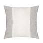 22" Beige and Ivory Striped Cotton Throw Pillow