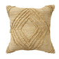 22" X 22" Brown Jute Diamond Throw Pillow