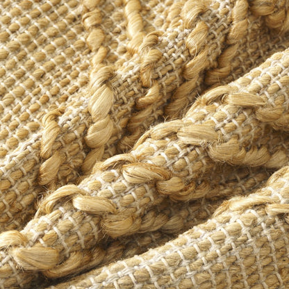22" X 22" Brown Jute Diamond Throw Pillow