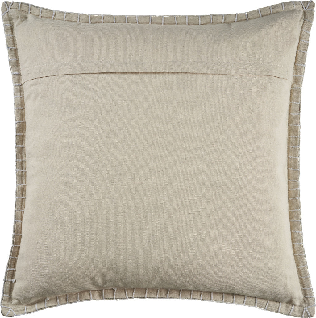 Set of Two Light Gray Cotton Throw Pillow