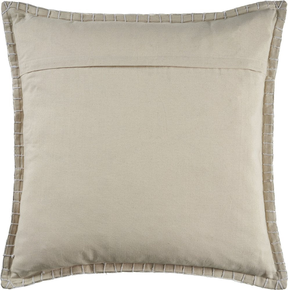 Set of Two Light Gray Cotton Throw Pillow