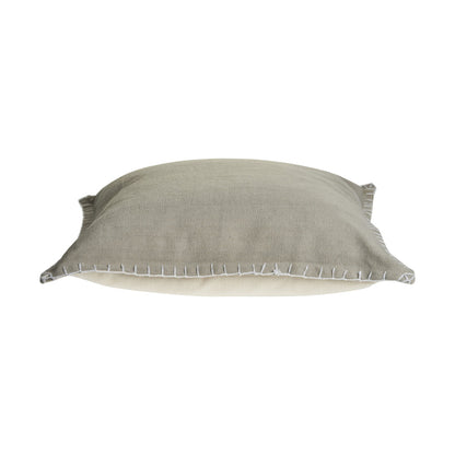 Set of Two Light Gray Cotton Throw Pillow