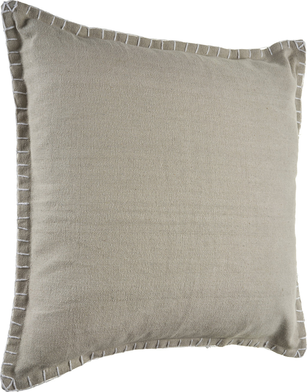 Set of Two Light Gray Cotton Throw Pillow