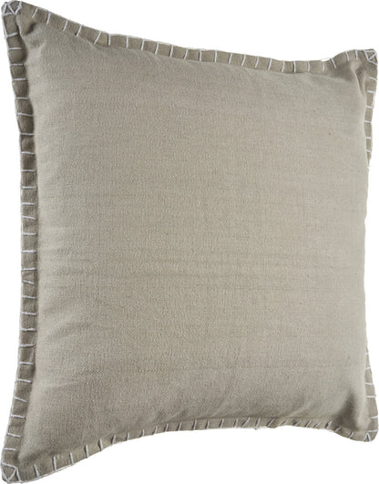 Set of Two Light Gray Cotton Throw Pillow