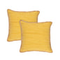 Set of Two 20" Gray And Natural Cotton And Jute Throw Pillows