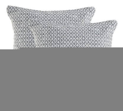 Set of Two Gray Chevron Cotton Throw Pillow