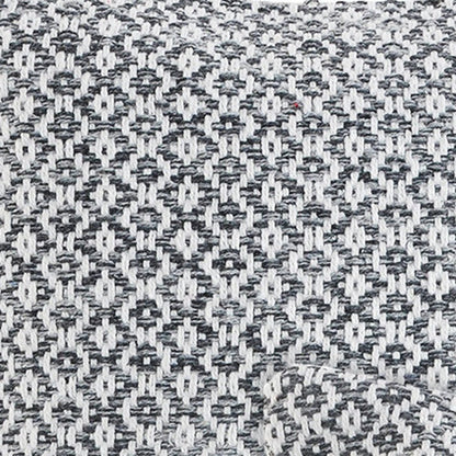 Set of Two Gray and White Geometric Cotton Throw Pillow
