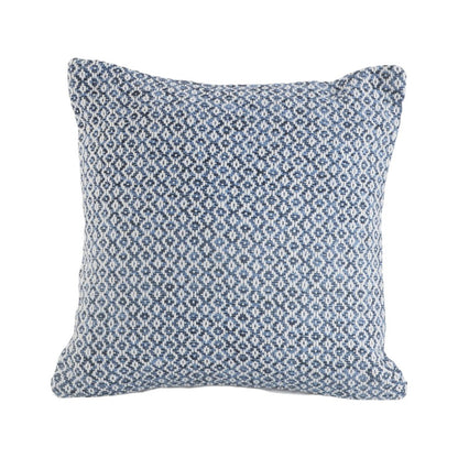 Set of Two Blue Chevron Cotton Throw Pillows