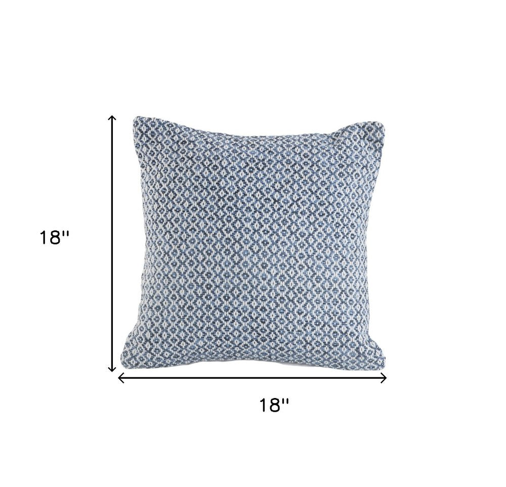 Set of Two Gray Chevron Cotton Throw Pillow