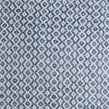 Set of Two Blue Chevron Cotton Throw Pillows