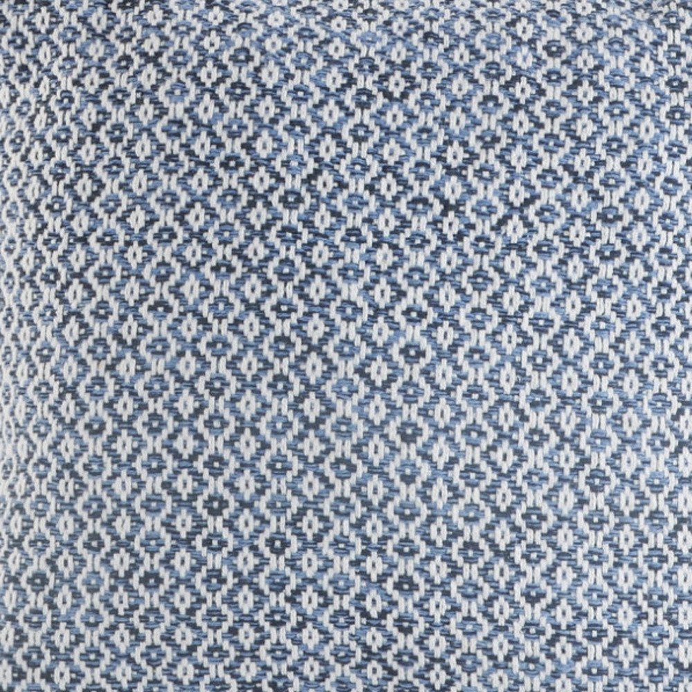 Set of Two Blue Chevron Cotton Throw Pillows