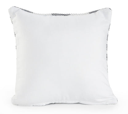 Set of Two 18" Gray Geometric Cotton Throw Pillows