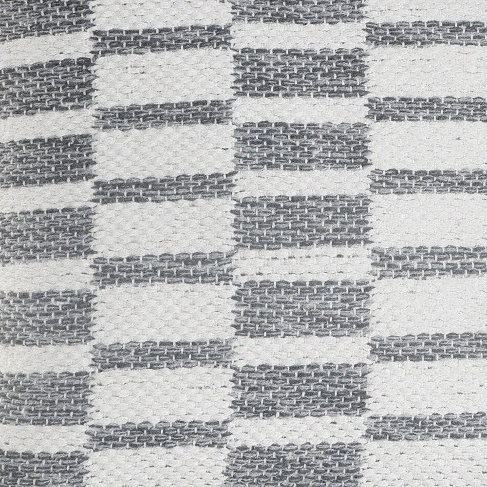 Set of Two 18" Gray Geometric Cotton Throw Pillows