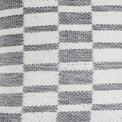 Set of Two 18" Gray Geometric Cotton Throw Pillows