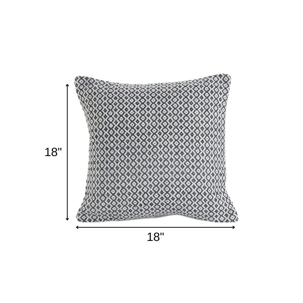 Set of Two Blue Chevron Cotton Throw Pillows