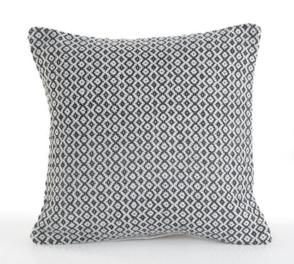 Set of Two Gray Chevron Cotton Throw Pillow