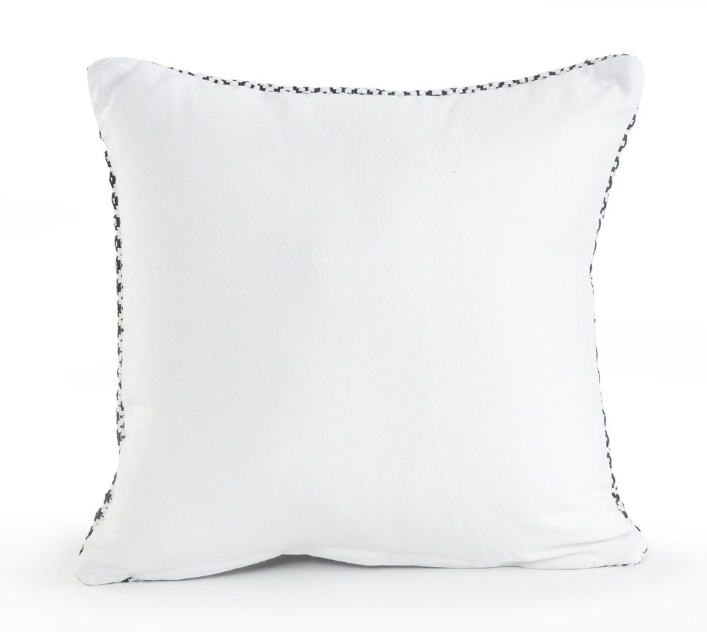 Set of Two Gray Chevron Cotton Throw Pillow