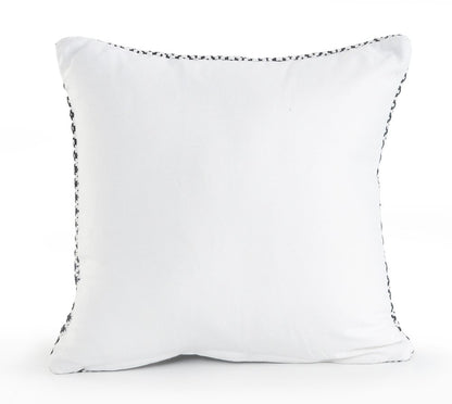 Set of Two Gray Chevron Cotton Throw Pillow