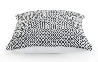 Set of Two Gray Chevron Cotton Throw Pillow