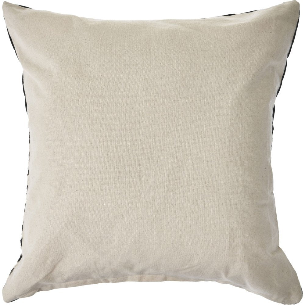 Set of Two Black and White Chevron Cotton Throw Pillow With Tassels