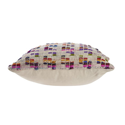 Set of Two Brown Eclectic Cotton Throw Pillow