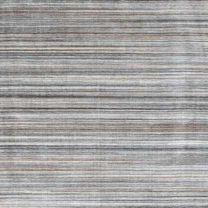 8' X 10' Gray Wool Blend Abstract Stripe Hand Loomed Area Rug