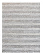 8' X 10' Beige and Gray Wool Blend Striped Hand Loomed Area Rug