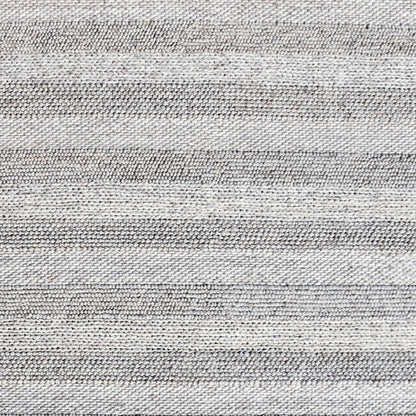8' X 10' Beige and Gray Wool Blend Striped Hand Loomed Area Rug