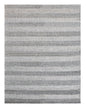 8' X 10' Beige and Gray Wool Blend Striped Hand Loomed Area Rug