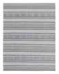 8' X 10' Light Gray and Dark Gray Geometric Hand Loomed Area Rug