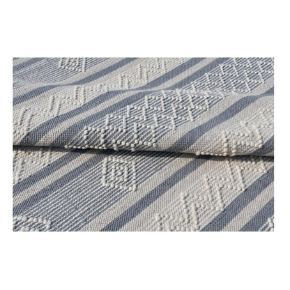 8' X 10' Light Gray and Dark Gray Geometric Hand Loomed Area Rug