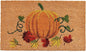 17" X 29" Natural And Orange Pumpkin Outdoor Coir Door Mat