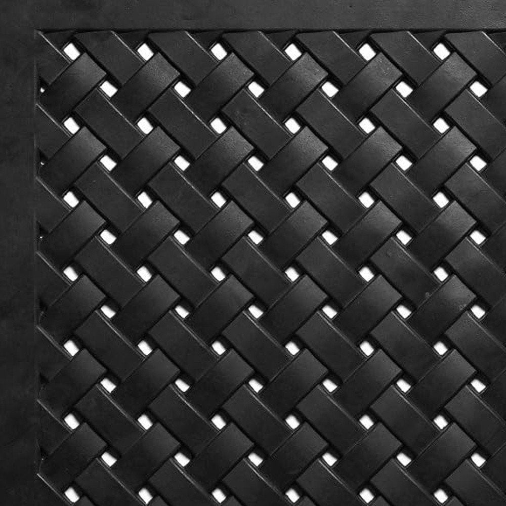 24" X 36" Black Rubber Weave Outdoor Door Mat