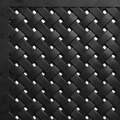 24" X 36" Black Rubber Weave Outdoor Door Mat