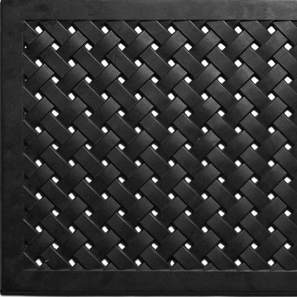 24" X 36" Black Rubber Weave Outdoor Door Mat
