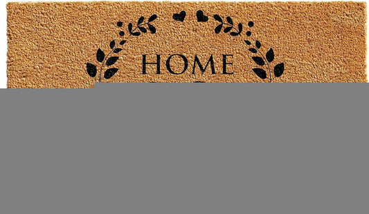 17" X 29" Natural and Black Coir Home Sweet Home Outdoor Door Mat