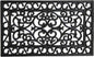 18" X 30" Black Rubber Scrollwork Outdoor Door Mat